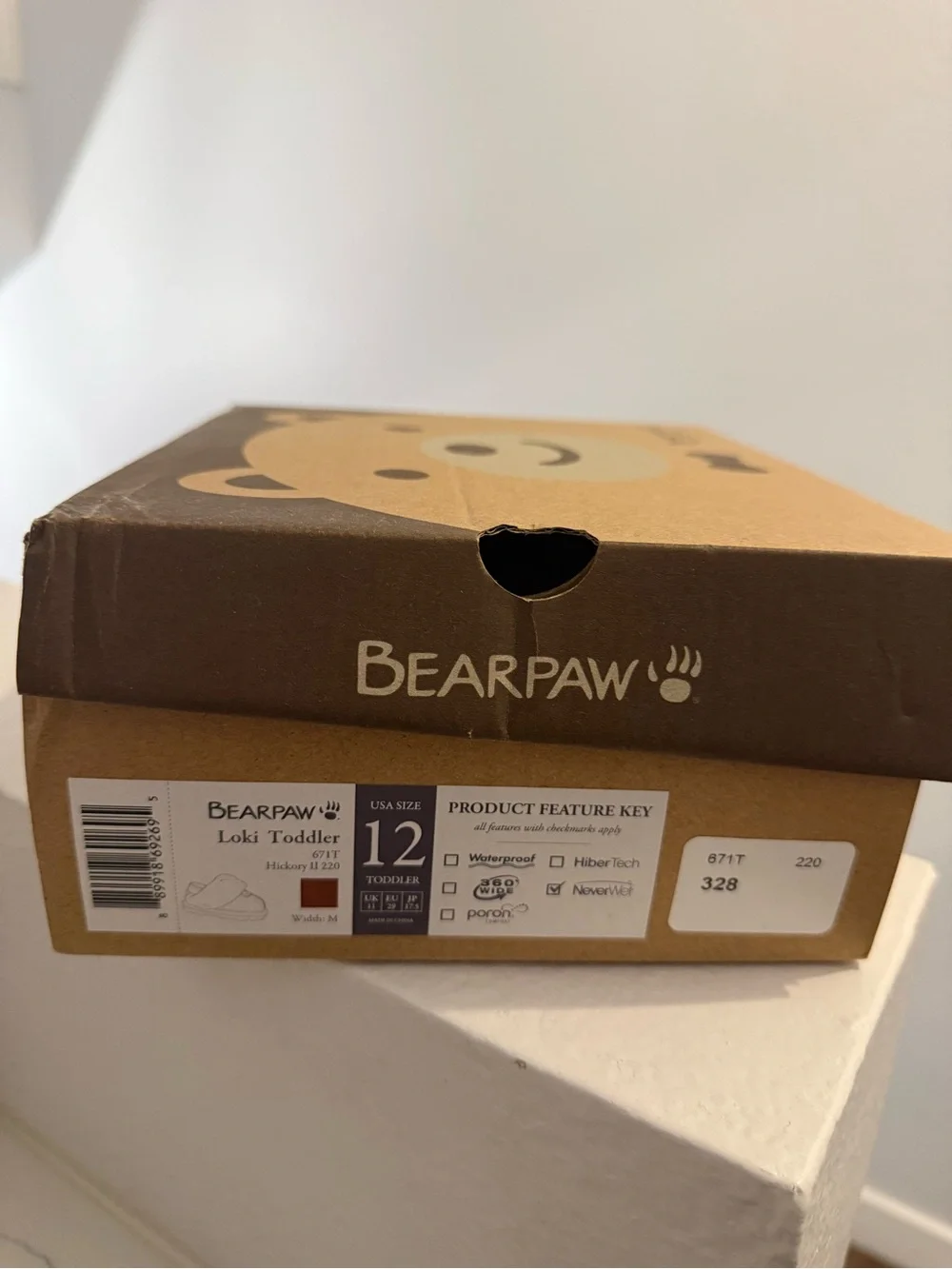 BearPaw Kids Loki Toddler Boots Box — Hickory Brown